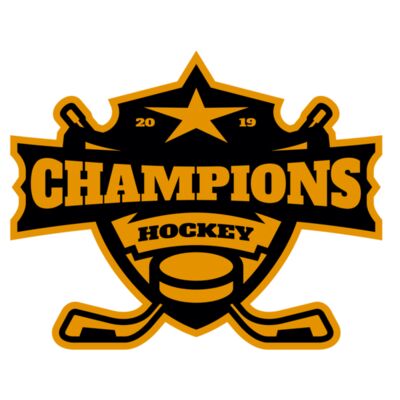 Champions Hockey logo template 02 Miniatura
