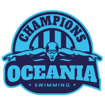 Oceania Champions Swimming logo template Miniatura