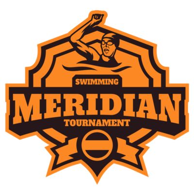 Meridian Tournament Swimming logo template Miniatura
